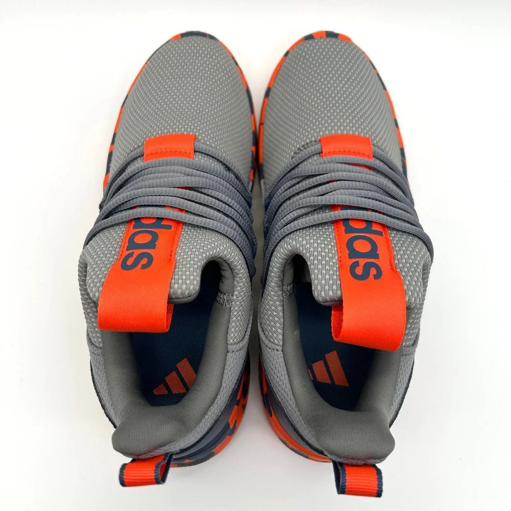 Adidas Lite Racer Adapt 7.0 K Shoes Kids 6 Grey Orange Camo Cloudfoam Sneakers